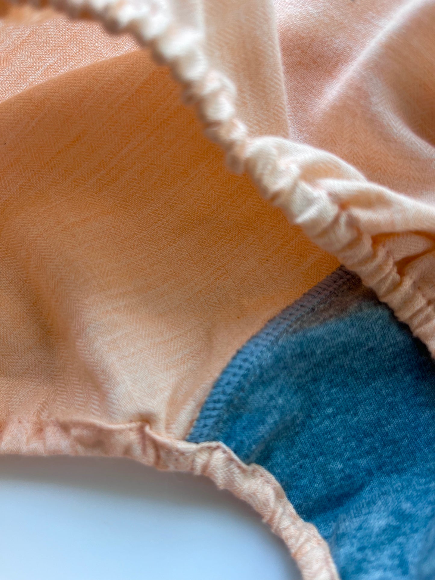 ORGANIC COTTON HERRINGBONE PEACH