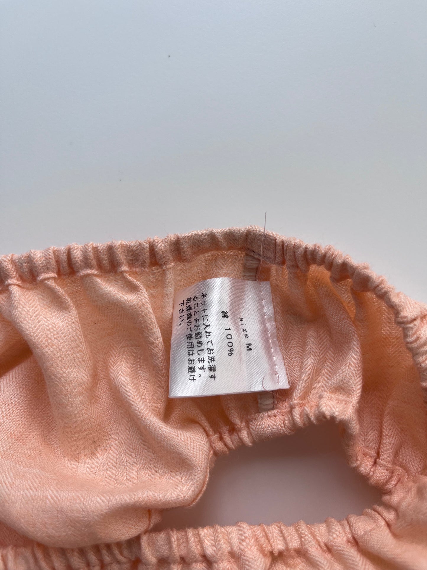 ORGANIC COTTON HERRINGBONE PEACH