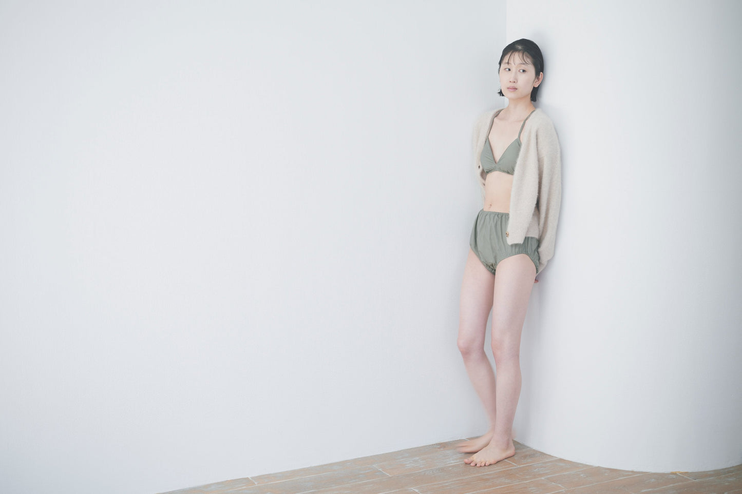 NO.24 GREY GREEN HIGH WAIST PANTS