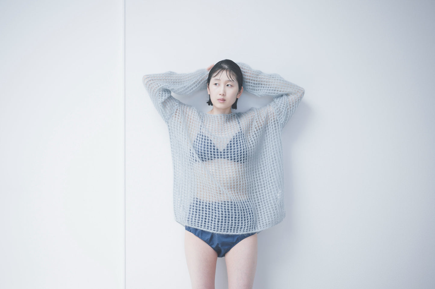 NO.25 STEEL BLUE HIGH WAIST PANTS