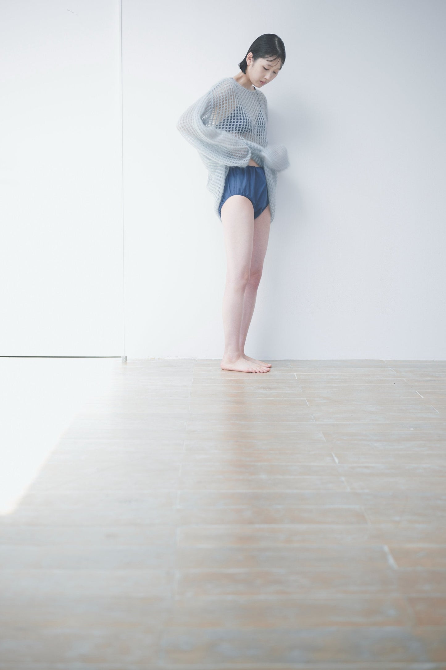 NO.25 STEEL BLUE HIGH WAIST PANTS