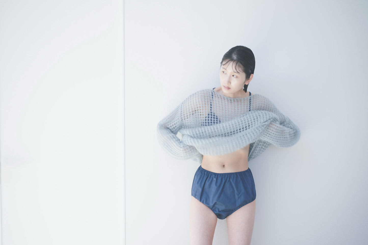 NO.25 STEEL BLUE HIGH WAIST PANTS